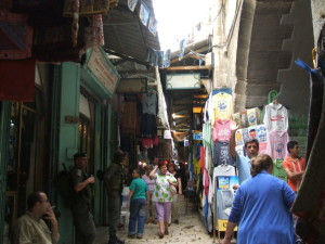 The Cardo Merchant Area in Jerusalem