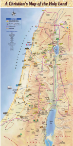 Christian Pilgrim's Map of all of Israel