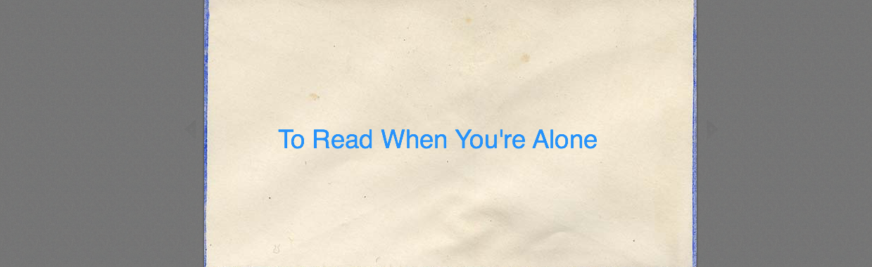 To Read When You're Alone